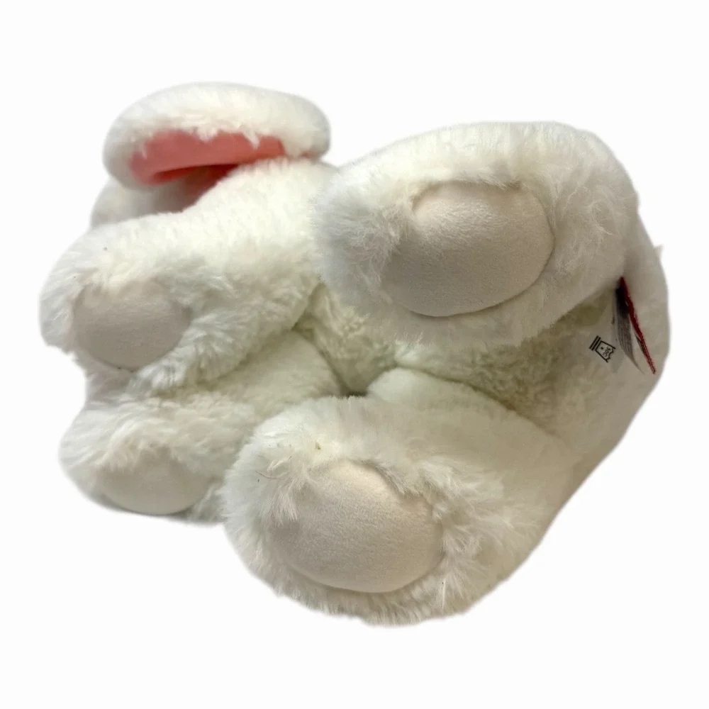 Cream White Plush Bunny‎ Rabbit Stuffed Animal Floppy Ears Pink Nose 10 Inch